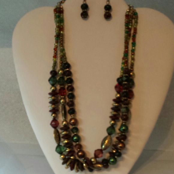 Necklace and earrings