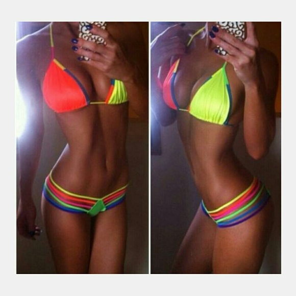 Other - Multi Color triangle bikini