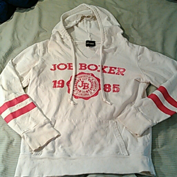 White and Pink Joe Boxer Hoodie.