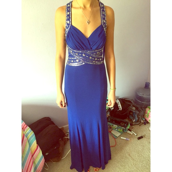 Dark Blue Prom Dress - Picture 1 of 3