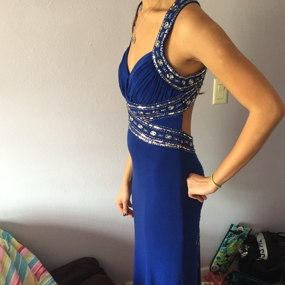 Dark Blue Prom Dress - Picture 3 of 3