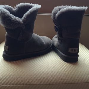 Gray Bailey Button Ugg Boots.