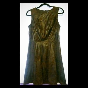 Brown Leather Dress
