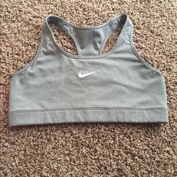 Nike Dri fit sports bra large grey/orange (bundle)