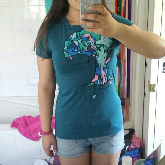 Old Navy Tops - Old Navy Teal Tree T Shirt