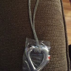 Sterling silver heart necklace
