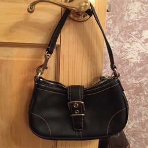 Authentic black small coach bag