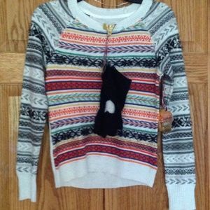Brand new really cute sweater with matching gloves
