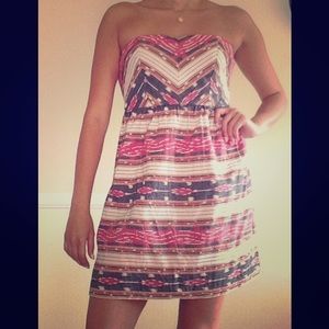 Striped strapless summer dress!