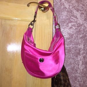 Authentic hot pink small coach bag