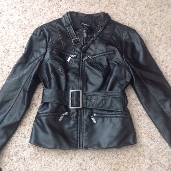 Bebe Black Moto Jacket.  Size Small