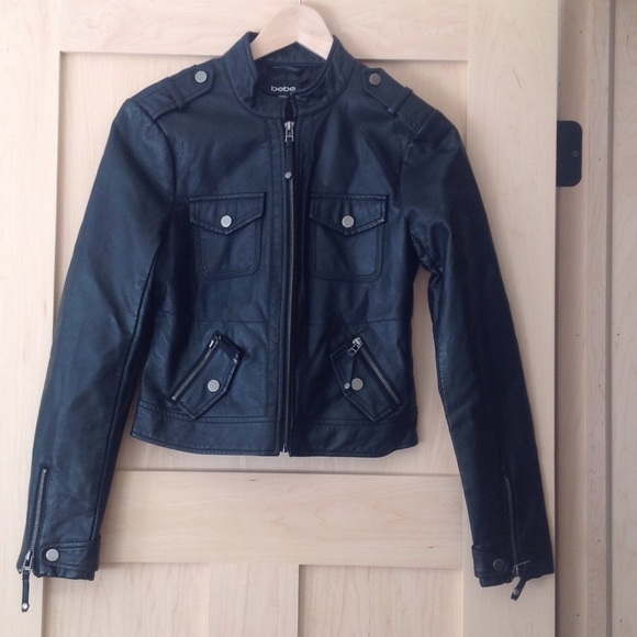 Bebe Black Moto Jacket. Size XS - Picture 3 of 4