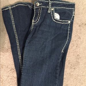 Dark wash bootcut jeans