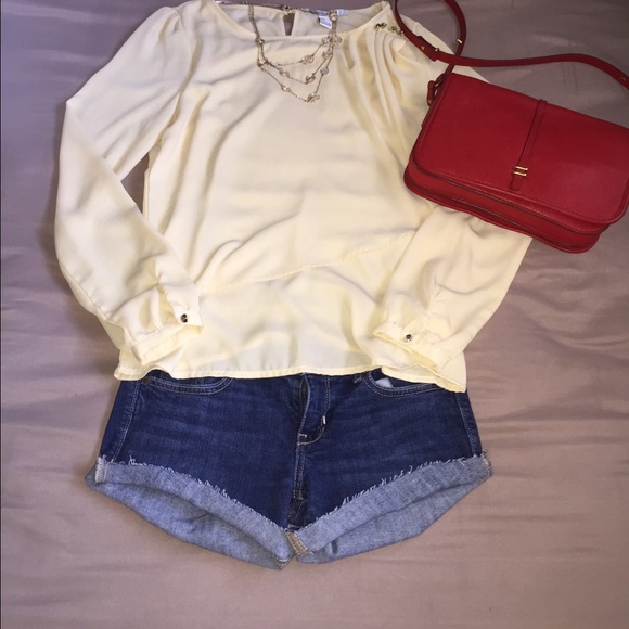 Long Sleeve Beige Blouse