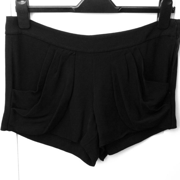 J. Crew Silk Chiffon Shorts, Black