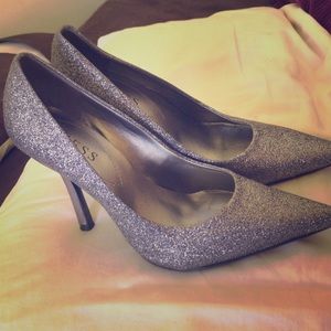 Sparking silver heels