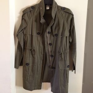 Army green light jacket with hood!