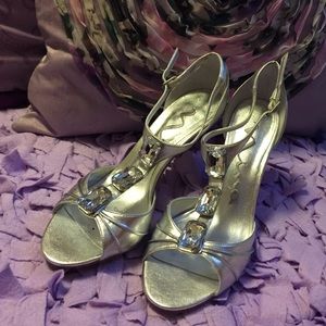 Silver Nina heels