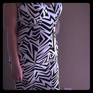 Zebra print fitted dresse