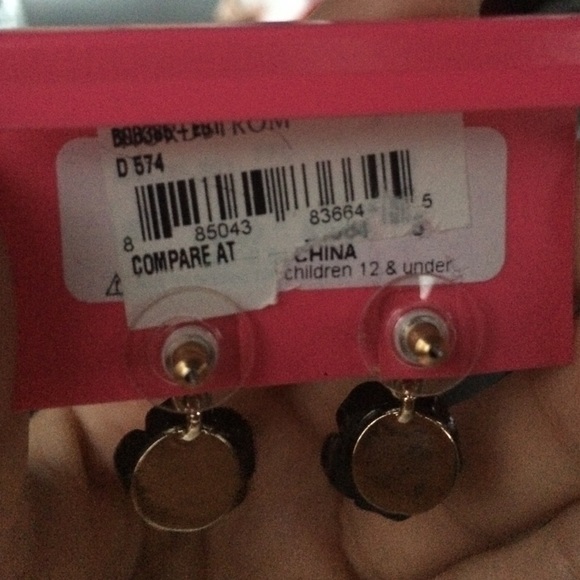 Betsey Johnson Rose Earrings - Picture 3 of 3