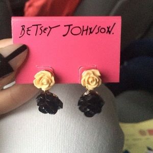 Betsey Johnson Rose Earrings