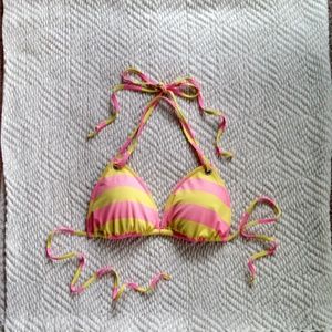 VS PINK Striped Bikini Top
