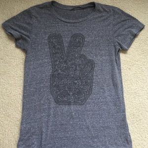 Obey Heather Grey Peace Sign Tee