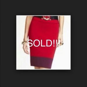 Express high waist color block pencil skirt