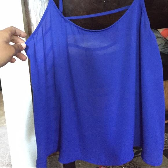 Royal blue crop top "Flowy"