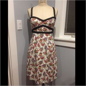 Nanette Lepore woven white flowered dress