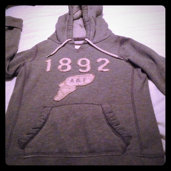 Abercrombie & Fitch Sweaters - Grey A&F hoodie