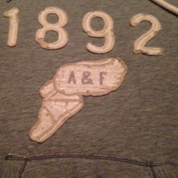 Grey A&F hoodie - Picture 2 of 3