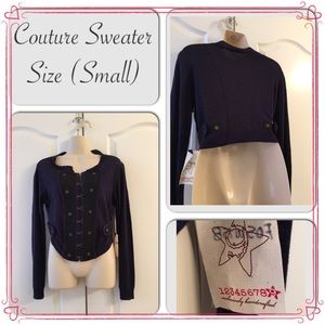 Couture Navy/Black Sweater