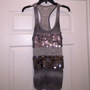 Express racer back sequin tank