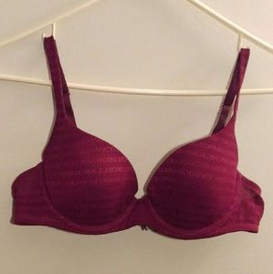 34B Victoria's Secret Maroon Logo Bra