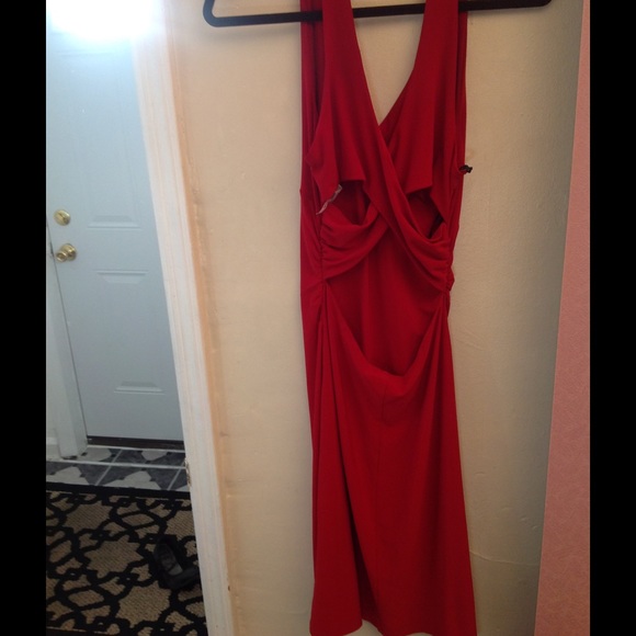 Sexy red open back dress - Picture 2 of 4