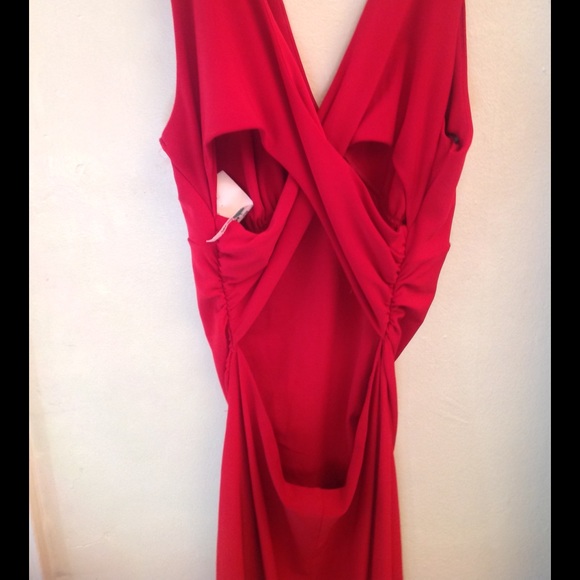 Sexy red open back dress - Picture 4 of 4