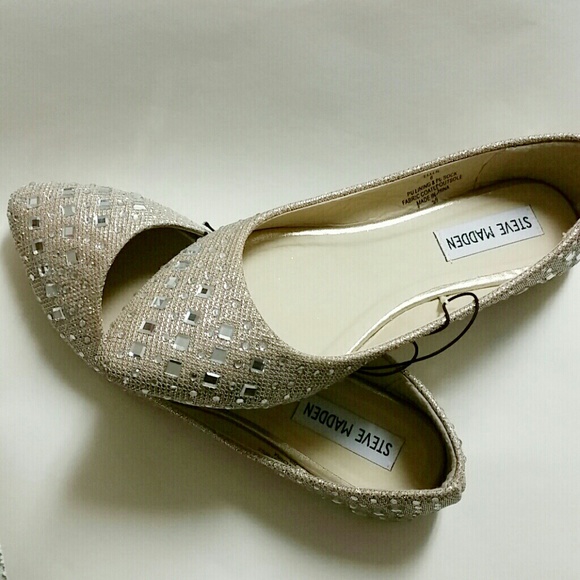Steve Madden Shoes - Gold rhinestone ballet flats