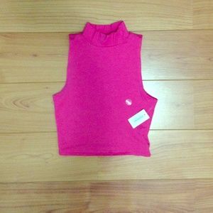 Hot Pink Cropped Low Turtleneck from Aeropostale💗