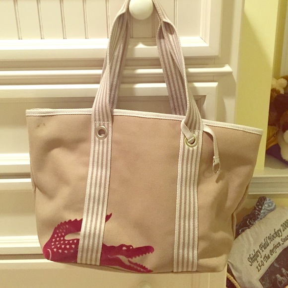 Lacoste canvas tote