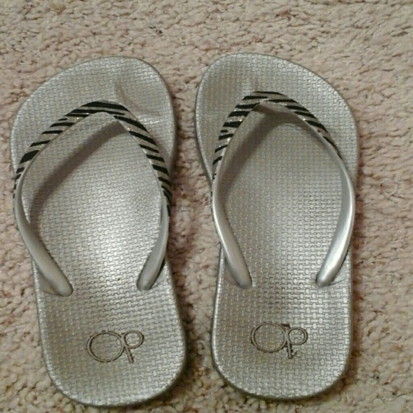 Zebra flip flops
