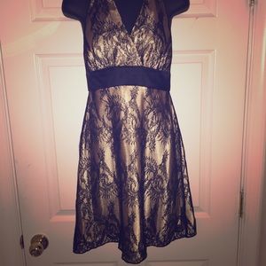 Jones New York Satin & Lace Dress