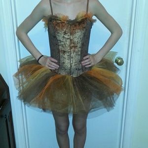 Copper/gold/brown dress.