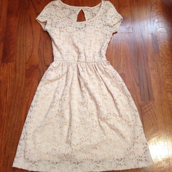 A cream crochet dress. - Picture 1 of 2