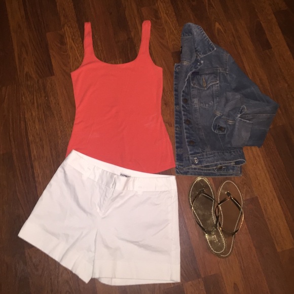 Express thick cotton tank hot  orange tank top!