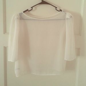 American apparel Chiffon puff sleeve blouse