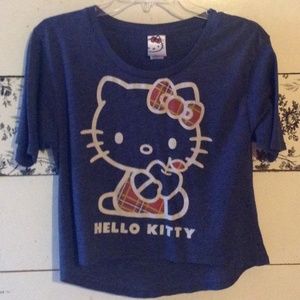 Sanrio Blue Navy Hello Kitty Shirt