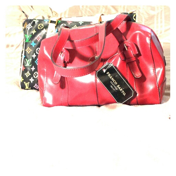Franco Sarto real leather red hand bag - Picture 1 of 4