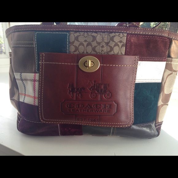 Authentic  Coach Patchwork tote