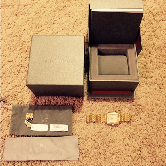 Michele Deco 16 Diamond Gold Watch - Picture 2 of 4